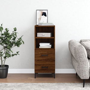 vidaXL, vidaXL Sideboard Braun Eichen-Optik 34,5x34x90 cm Holzwerkstoff