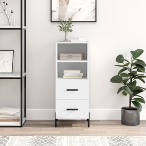 vidaXL, vidaXL Sideboard Weiß 34,5x34x90 cm Holzwerkstoff