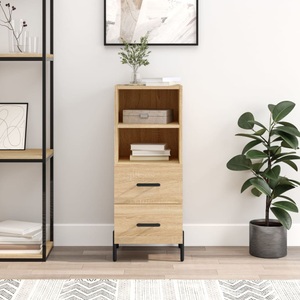 vidaXL, vidaXL Sideboard Sonoma-Eiche 34,5x34x90 cm Holzwerkstoff