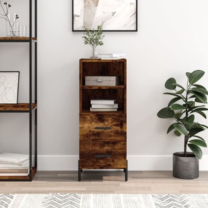 vidaXL, vidaXL Sideboard Räuchereiche 34,5x34x90 cm Holzwerkstoff