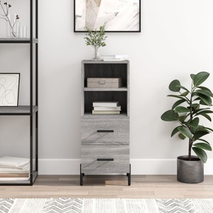 vidaXL, vidaXL Sideboard Grau Sonoma 34,5x34x90 cm Holzwerkstoff