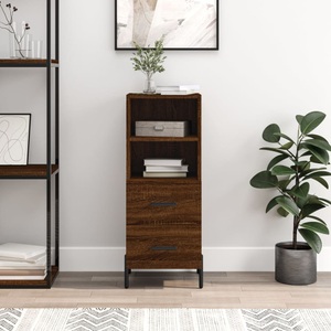 vidaXL, vidaXL Sideboard Braun Eichen-Optik 34,5x34x90 cm Holzwerkstoff