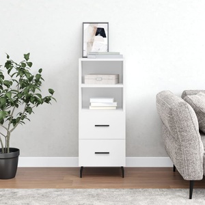 vidaXL, vidaXL Sideboard Weiß 34,5x34x90 cm Holzwerkstoff