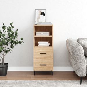 vidaXL, vidaXL Sideboard Sonoma-Eiche 34,5x34x90 cm Holzwerkstoff