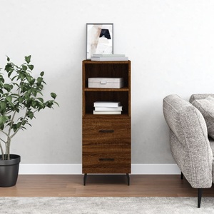 vidaXL, vidaXL Sideboard Braun Eichen-Optik 34,5x34x90 cm Holzwerkstoff