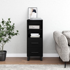 vidaXL, vidaXL Sideboard Schwarz 34,5x34x90 cm Holzwerkstoff