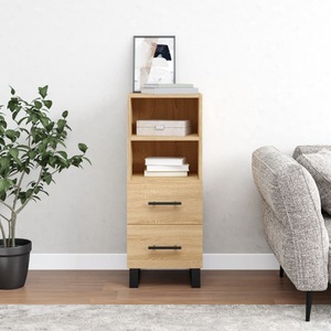 vidaXL, vidaXL Sideboard Sonoma-Eiche 34,5x34x90 cm Holzwerkstoff
