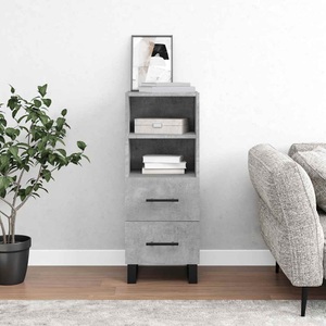 vidaXL, vidaXL Sideboard Betongrau 34,5x34x90 cm Holzwerkstoff
