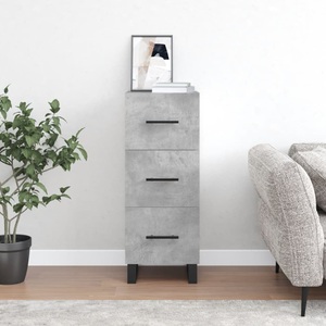vidaXL, vidaXL Sideboard Betongrau 34,5x34x90 cm Holzwerkstoff