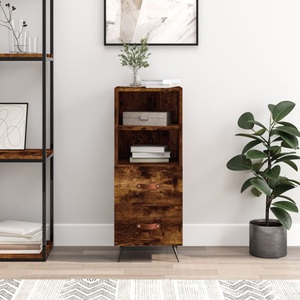 vidaXL, vidaXL Sideboard Räuchereiche 34,5x34x90 cm Holzwerkstoff