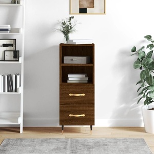 vidaXL, vidaXL Sideboard Braun Eichen-Optik 34,5x34x90 cm Holzwerkstoff, vidaXL Sideboard Braun Eichen-Optik 34,5x34x90 cm Holzwerkstoff