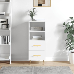 vidaXL, vidaXL Sideboard Weiß 34,5x34x90 cm Holzwerkstoff