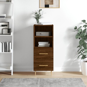 vidaXL, vidaXL Sideboard Braun Eichen-Optik 34,5x34x90 cm Holzwerkstoff