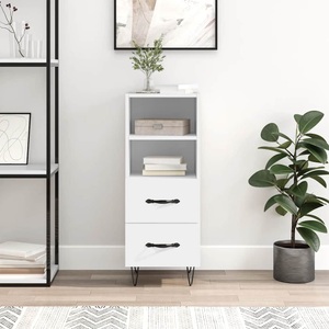 vidaXL, vidaXL Sideboard Weiß 34,5x34x90 cm Holzwerkstoff