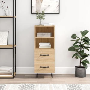 vidaXL, vidaXL Sideboard Sonoma-Eiche 34,5x34x90 cm Holzwerkstoff