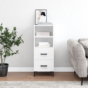 vidaXL, vidaXL Sideboard Weiß 34,5x34x90 cm Holzwerkstoff