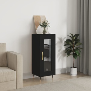 vidaXL, vidaXL Sideboard Schwarz 34,5x34x90 cm Holzwerkstoff