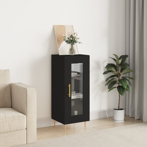 vidaXL, vidaXL Sideboard Schwarz 34,5x34x90 cm Holzwerkstoff