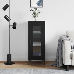 vidaXL, vidaXL Sideboard Schwarz 34,5x34x90 cm Holzwerkstoff