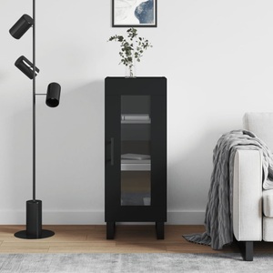 vidaXL, vidaXL Sideboard Schwarz 34,5x34x90 cm Holzwerkstoff