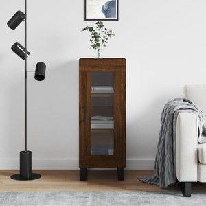 vidaXL, vidaXL Sideboard Braun Eichen-Optik 34,5x34x90 cm Holzwerkstoff