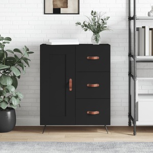 vidaXL, vidaXL Sideboard Schwarz 69,5x34x90 cm Holzwerkstoff