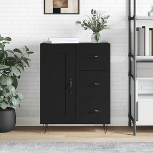 vidaXL, vidaXL Sideboard Schwarz 69,5x34x90 cm Holzwerkstoff