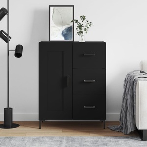 vidaXL, vidaXL Sideboard Schwarz 69,5x34x90 cm Holzwerkstoff