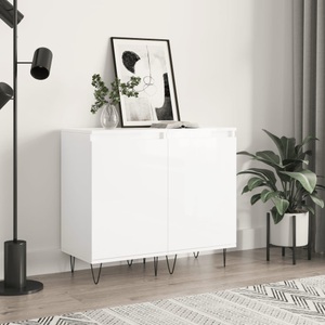 vidaXL, vidaXL Sideboards 2 Stk. Hochglanz-Weiß 40x35x70 cm Holzwerkstoff