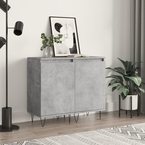 vidaXL, vidaXL Sideboards 2 Stk. Betongrau 40x35x70 cm Holzwerkstoff