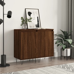 vidaXL, vidaXL Sideboards 2 Stk. Braun Eichen-Optik 40x35x70 cm Holzwerkstoff