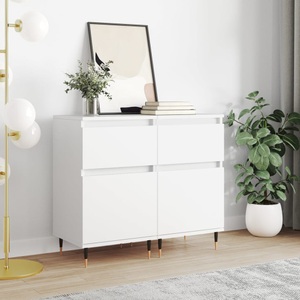 vidaXL, vidaXL Sideboards 2 Stk. Weiß 40x35x70 cm Holzwerkstoff