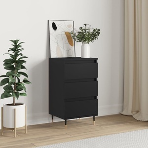 vidaXL, vidaXL Sideboard Schwarz 40x35x70 cm Holzwerkstoff