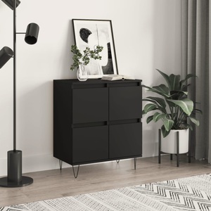 vidaXL, vidaXL Sideboard Schwarz 60x35x70 cm Holzwerkstoff