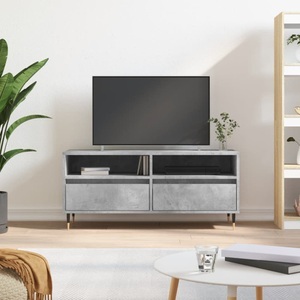 vidaXL, vidaXL TV-Schrank Betongrau 100x34,5x44,5 cm Holzwerkstoff, vidaXL TV-Schrank Betongrau 100x34,5x44,5 cm Holzwerkstoff