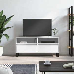 vidaXL, vidaXL TV-Schrank Hochglanz-Weiß 100x34,5x44,5 cm Holzwerkstoff, vidaXL TV-Schrank Hochglanz-Weiß 100x34,5x44,5 cm Holzwerkstoff