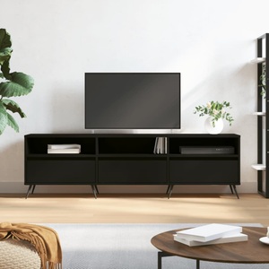 vidaXL, vidaXL TV-Schrank Schwarz 150x30x44,5 cm Holzwerkstoff, vidaXL TV-Schrank Schwarz 150x30x44,5 cm Holzwerkstoff