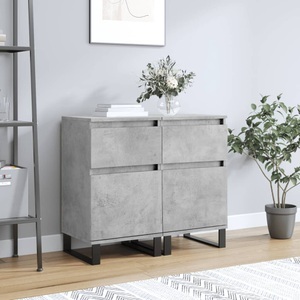 vidaXL, vidaXL Sideboards 2 Stk. Betongrau 40x35x70 cm Holzwerkstoff, vidaXL Sideboards 2 Stk. Betongrau 40x35x70 cm Holzwerkstoff