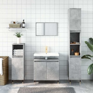 vidaXL, vidaXL Badschrank Betongrau 58 x 33 x 60 cm Holzwerkstoff, vidaXL Badschrank Betongrau 58 x 33 x 60 cm Holzwerkstoff