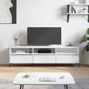 vidaXL, vidaXL TV-Schrank Hochglanz-Weiß 150x30x44,5 cm Holzwerkstoff, 