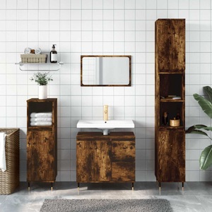 vidaXL, vidaXL Badschrank Räuchereiche 65x33x60 cm Holzwerkstoff, vidaXL Badschrank Räuchereiche 65x33x60 cm Holzwerkstoff