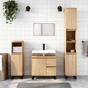 vidaXL, vidaXL Badschrank Sonoma-Eiche 65x33x60 cm Holzwerkstoff, vidaXL Badschrank Sonoma-Eiche 65x33x60 cm Holzwerkstoff