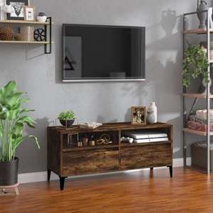vidaXL, vidaXL TV-Schrank Räuchereiche 100x34,5x44,5 cm Holzwerkstoff, vidaXL TV-Schrank Räuchereiche 100x34,5x44,5 cm Holzwerkstoff