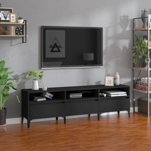 vidaXL, vidaXL TV-Schrank Schwarz 150x30x44,5 cm Holzwerkstoff, 