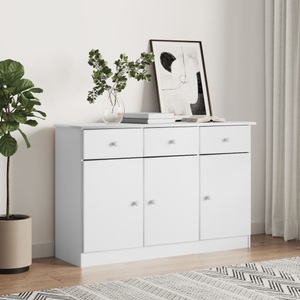 vidaXL, vidaXL Sideboard ALTA Weiß 112x35x73 cm Massivholz Kiefer