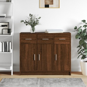 vidaXL, vidaXL Sideboard Braun Eichen-Optik 91x28x75 cm Holzwerkstoff