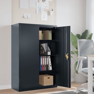 vidaXL, vidaXL Aktenschrank Anthrazit 90x40x140 cm Stahl, vidaXL Aktenschrank Anthrazit 90x40x140 cm Stahl