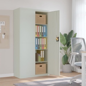 vidaXL, vidaXL Aktenschrank Hellgrau 90x40x180 cm Stahl, vidaXL Aktenschrank Hellgrau 90x40x180 cm Stahl