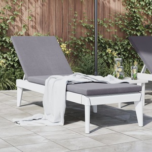 vidaXL, vidaXL Sonnenliege Weiß 186x60x29 cm PP, vidaXL Sonnenliege Weiß 186x60x29 cm PP