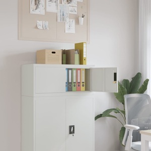 vidaXL, vidaXL Aktenschrank Hellgrau 90x40x40 cm Stahl, vidaXL Aktenschrank Hellgrau 90x40x40 cm Stahl